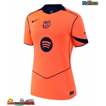 Camisa de Futebol Barcelona Robert Lewandowski #9 Equipamento Alternativo Mulheres 2025-26 Manga Curta
